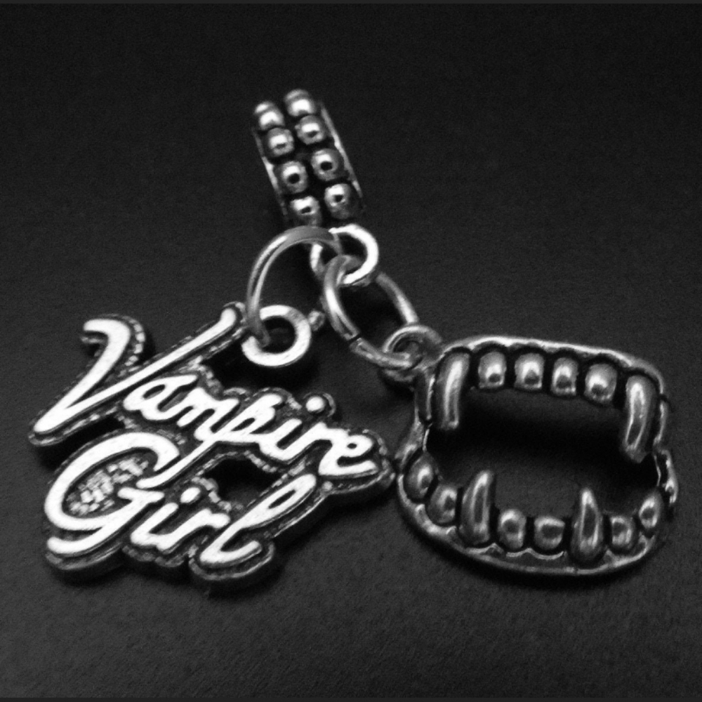 Vampire girl dracula charms bracelet beads charms fits pandora European …